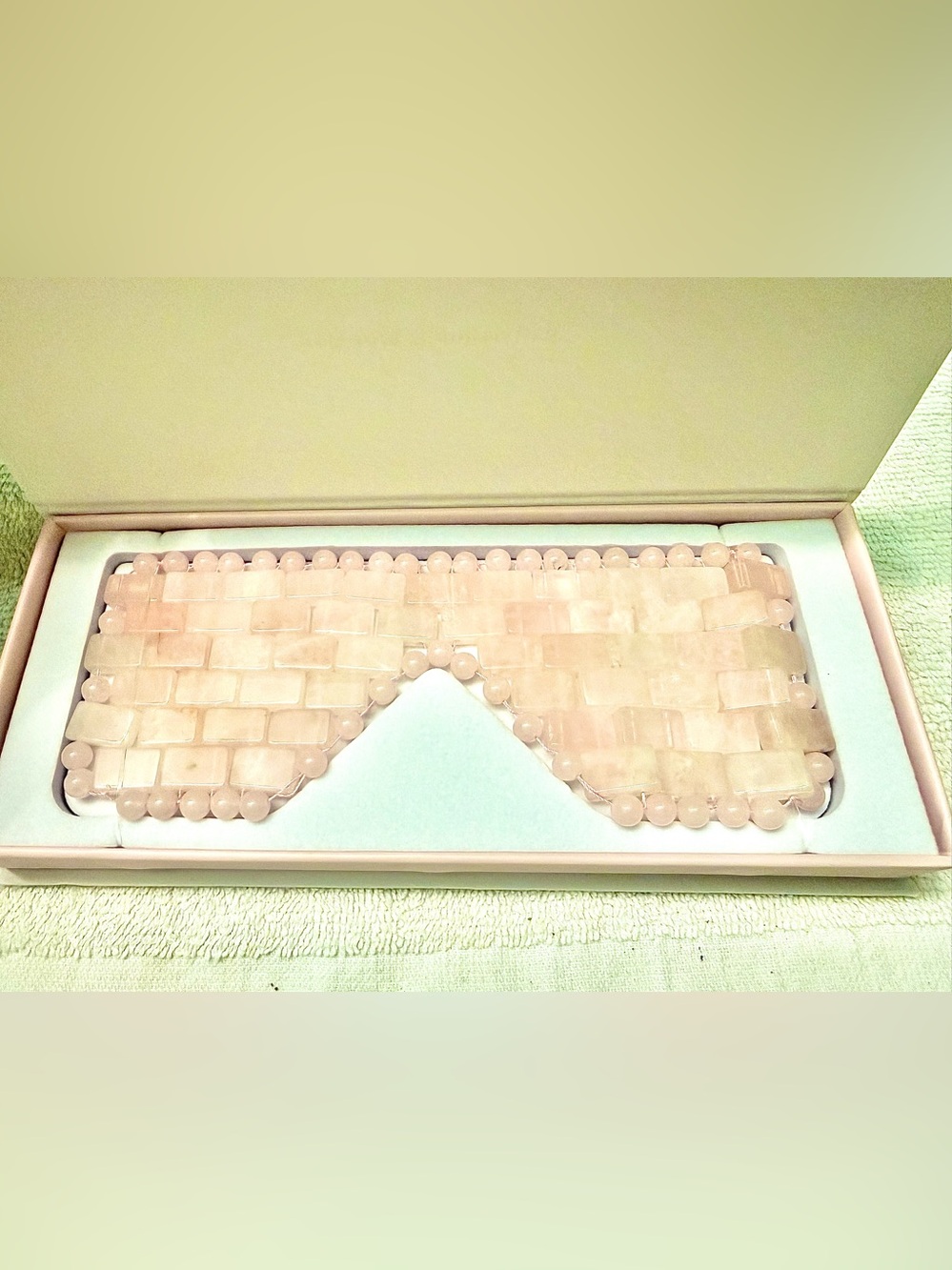 Paper Source Rose Quartz restorative healing eye mask NIB